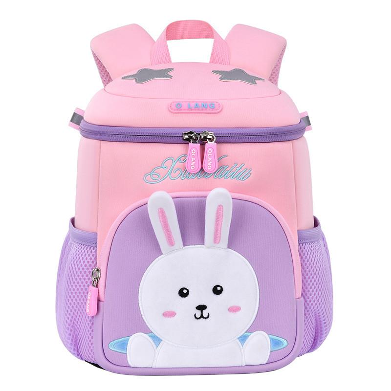 Star Rabbit Letter Childrens Backpack Bucket Bag Large Capacity Design Zipper