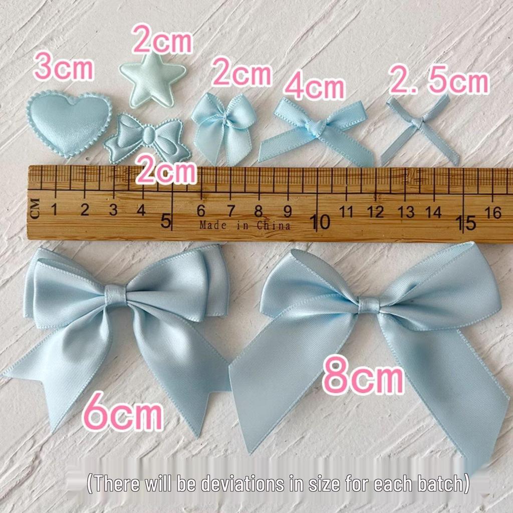 2.5cm Wide Handmade Ribbon Bow Knot for DIY Clothing & Hair Accessories, Card Holders, and Decorations