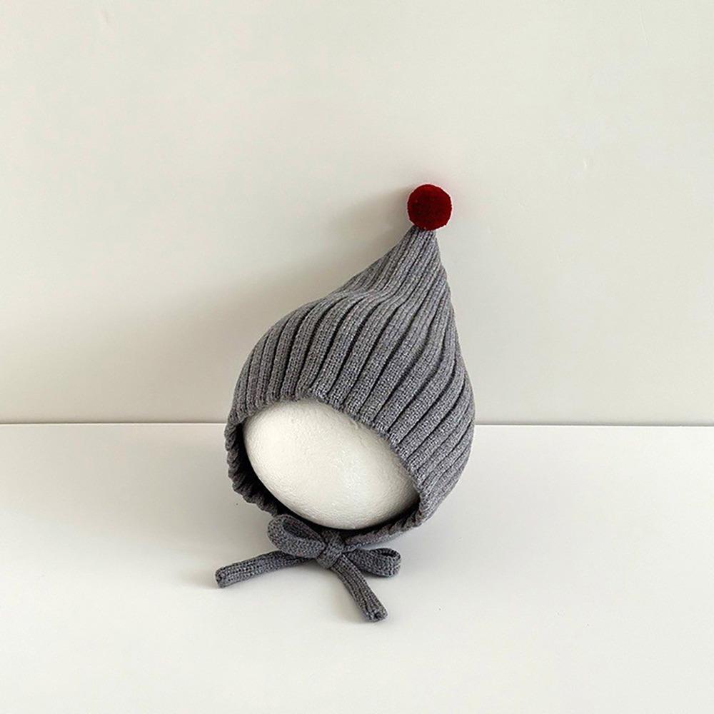 Warm Infant Beanie Cap Solid Color Winter Baby Hat Cute Baby Knitted Hat