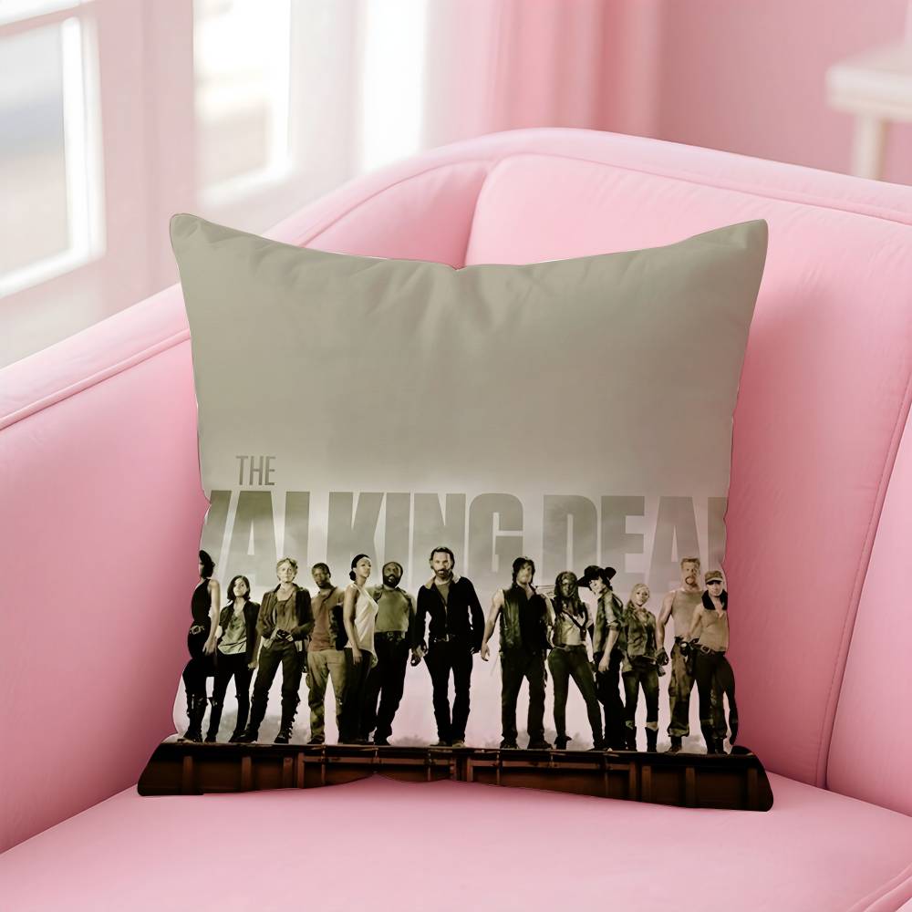 The W-walking dead Pillow Case Comfort Sofa Bed Silky elegant Invisible zipper Custom Decorative cushion cover
