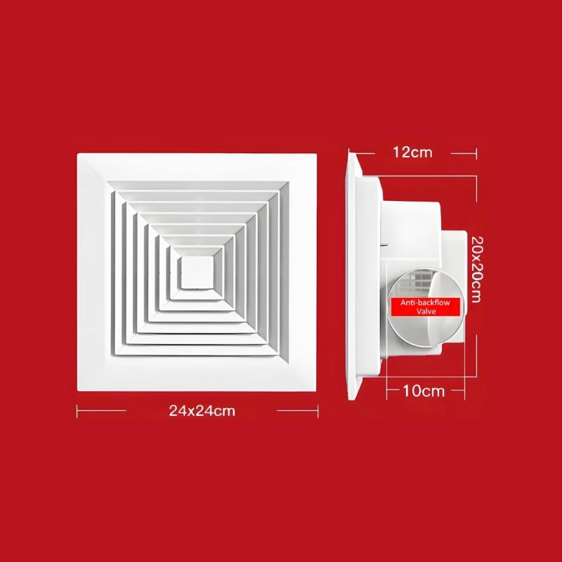 8 Size Bathroom Ventilation Fan Peaceful Operation 150m³ H Capacity Ideal For Bathroom And Garage
