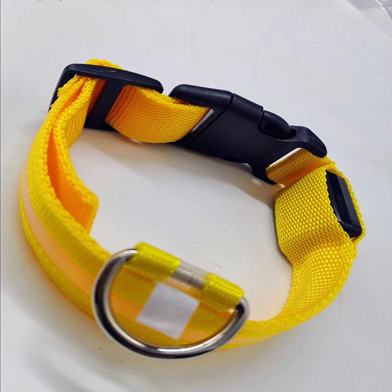 LED Glowing USB Rechargeable Pet Collar for Dogs and Cats - Night Light with Decorations for All Sizes