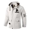 Mens Hooded Casual Jacket Lightweight Windproof Water Resistant Outerwear Solid Color Urban Style