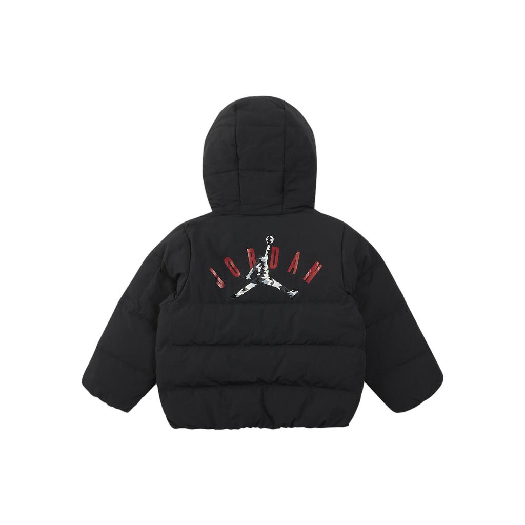 (PS) Air Jordan Air Puffer Jacket 'Black Red' Kids' FV2822-010