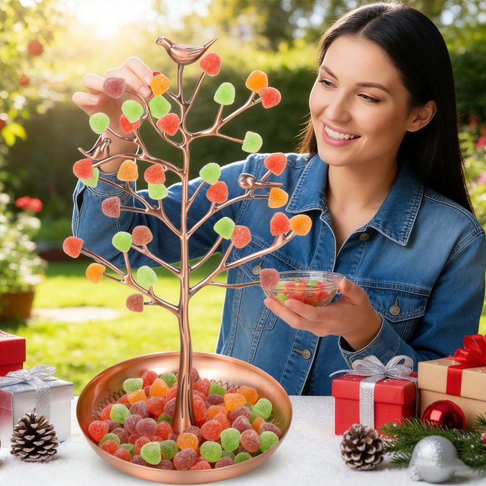 Candy Display Stand Candy Holder Candy Christmas Tree Decor Metal Display Stand Festive Gumdrops Table Centerpiece Nostalgic