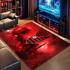 Flamengo FC Crest Red Smoke Stadium Fans Print Area Rug Brazilian Soccer Fan Non Slip Rectangular Floor Mat Gaming Room Home Decor Rug