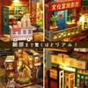 moin moin scale dollhouse miniature DIY kit set instructions Little World in a bookend bookshelf meat food stall Includes LED acrylic and music box