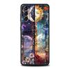 Beautiful Sun Moon Glass Phone Case for Samsung Galaxy S26 S25 S24 S23 S22 S20 S21 FE Ultra S25 Edge Plus 5G Soft TPU Cover Bags