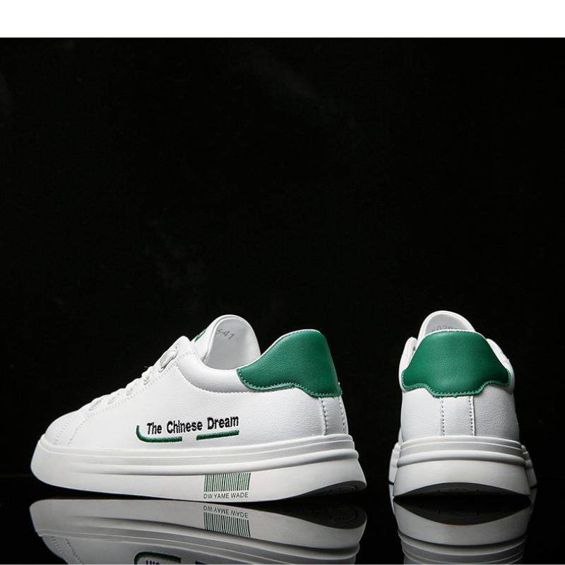 Nové pánské tenisky bílé pánské ležérní boty lehké pohodlné kožené pánské ploché boty ležérní sportovní tenisky Zapatillas De Hombre