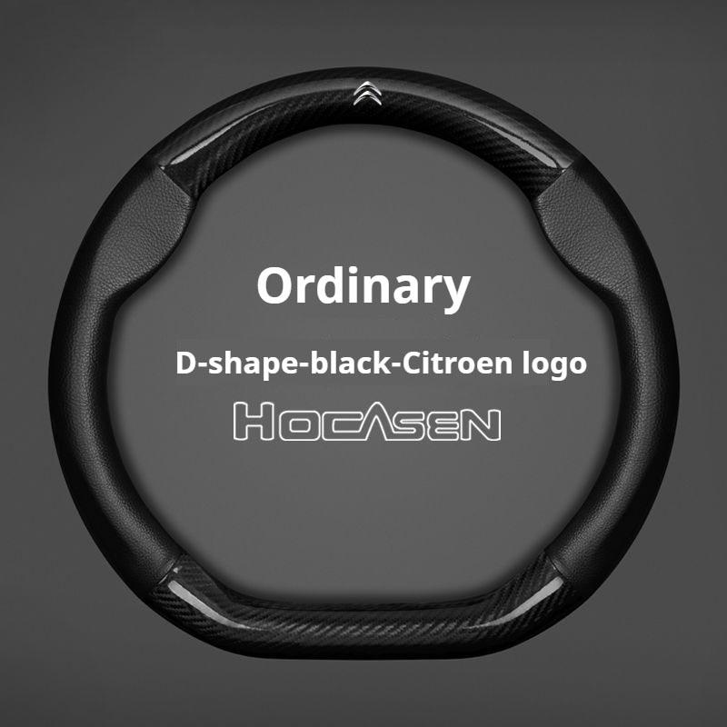 

Anti-slip leather carbon fiber steering wheel cover for Citroen C1 C2 C3 C4 C5 C6 C4L Berlingo Picasso Aircross Sega Elysee DS3