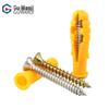 Yellow Fish Plastic Expansion Tube/Screw Set (6/8/10) - Includes Anchors, Self-tapping Screws, and Rubber Plugs.