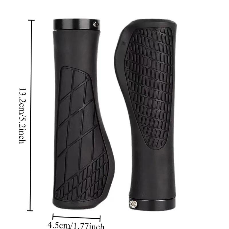 MTB Bike Handlebar Grips 1Pair Anti‑Skid Comfortable Lockable Soft Rubber Bicycle Handle Bar Grips Cycling Parts