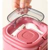 Plastic Bento Box Blue/Green/Pink/White Portable Lunch Box Lunch Box with Cutlery  Office Worker