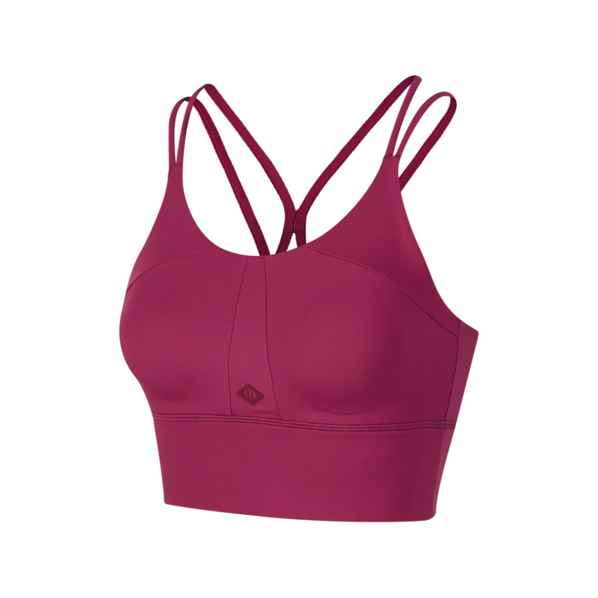 Skechers Yoga Freedom Series Sports Bra Comfortable Quick-Dry Women underwear Red-Wine P224W124-04FT S