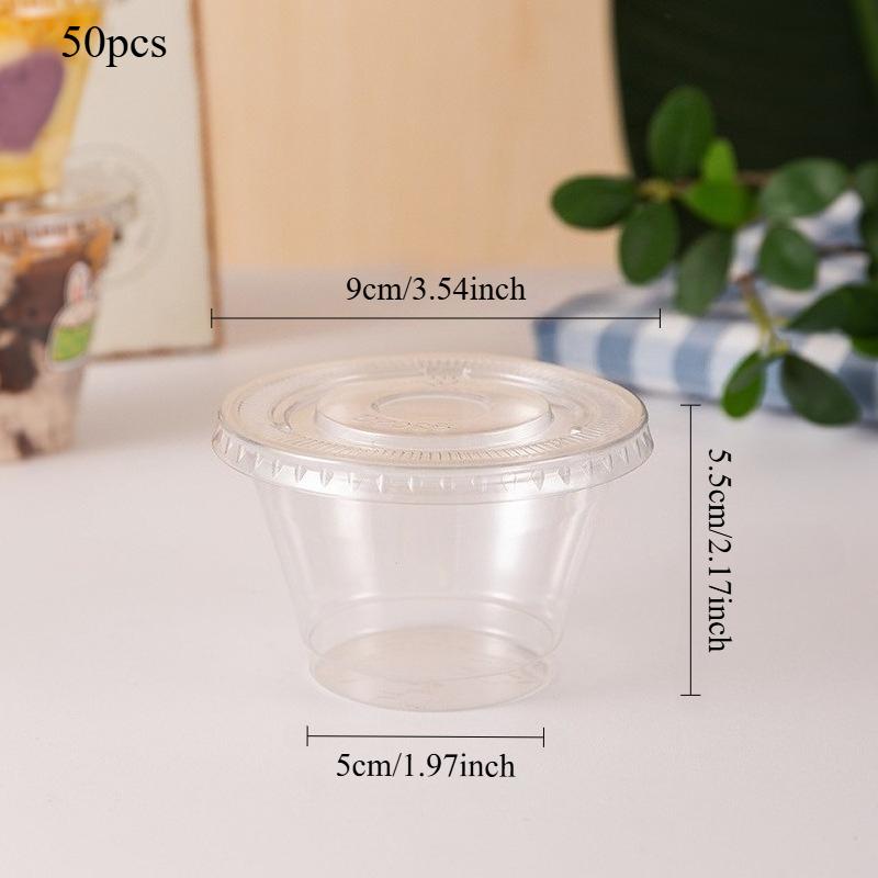 180ml Clear Plastic Cups with Lids - Sealable Disposable Containers for Catering, Parties, Desserts, Yogurt, Pudding & Snacks.
