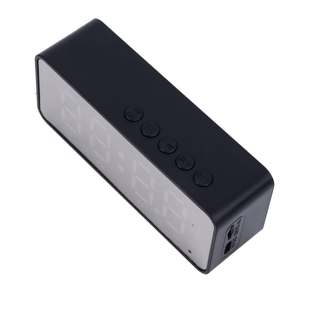 Mirror Alarm Clock Bluetooth Speaker Rechargeable Digital Alarm Clock Bluetooth Speaker for Bedroom