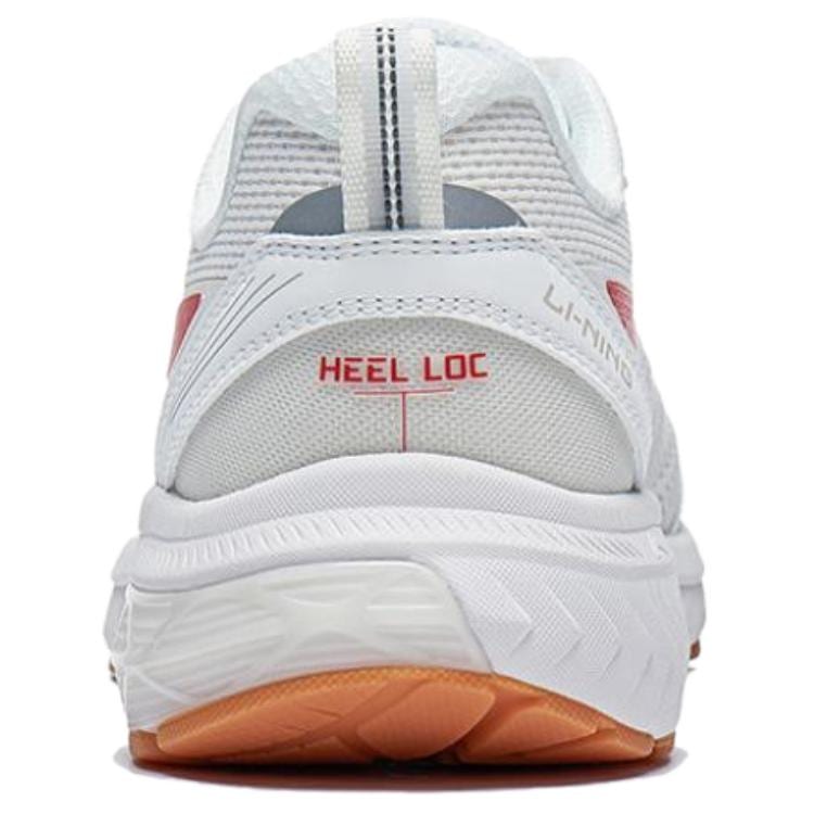 Li Ning Fuyao Slip Resistant Abrasion Resistant Low Top Casual Running Shoes Men's White Red ARXT011-5