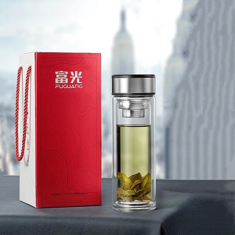 FUGUANG Business Double Wall Glass Tea Cup