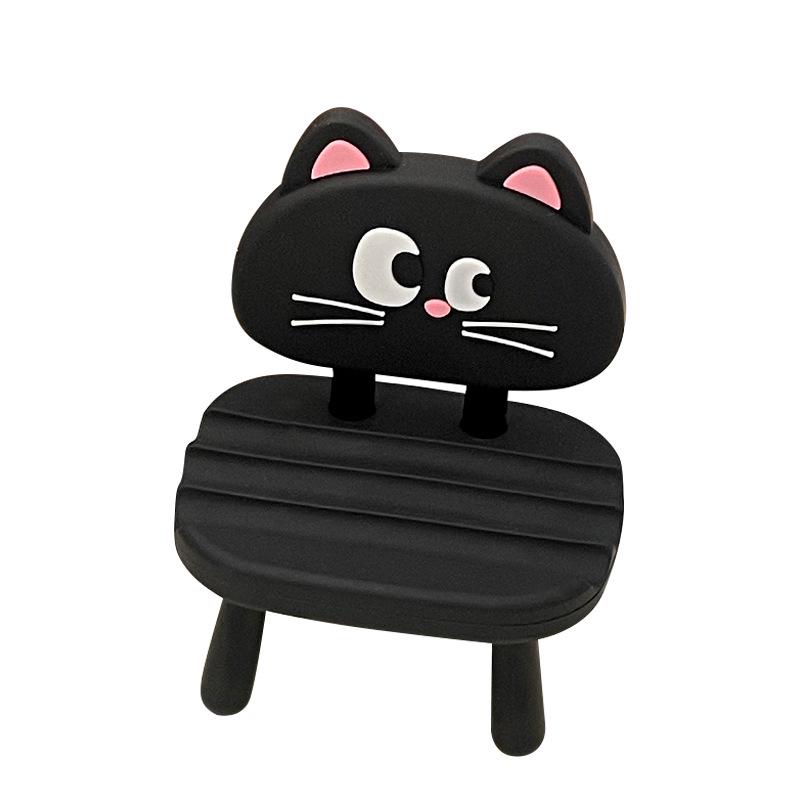 Cute Animal Desk Phone Holder - Creative Puppy, Chick, Rabbit Ornaments with Soft Rubber Chair