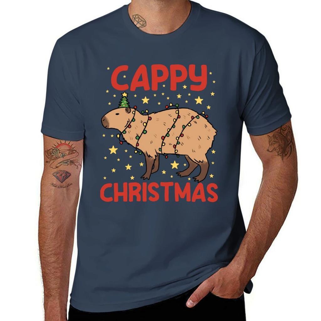 Cappy Christmas a cute Christmas capybara design TShirt Halloween Casual TShirt