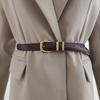 Handcrafted Real Leather Slim Waist Belt With Alloy Pin Buckle For Daily Style