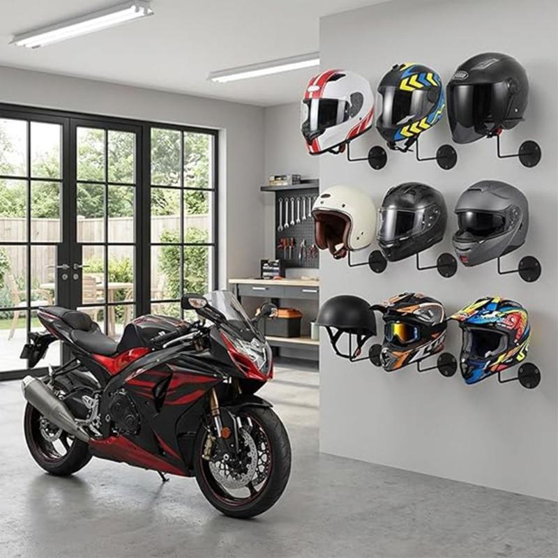 Industrial Styles Iron Wall Hangers For Helmets Caps And Sports Equipment Organization