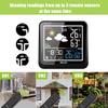  Wireless Weather Station Color LCD In/Outdoor Wall Thermometer Hygrometer Moon Phase Weather Forecast Trend Sensor Clock