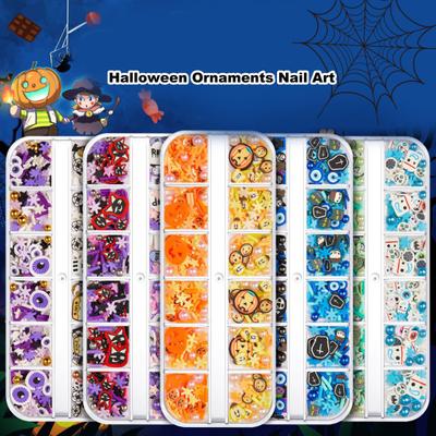 1 Box Nail Sequins Ultra-Thin Bright Color Shiny Visual Effect Enhance Atmosphere Soft Clay Halloween Themed Manicure Ornament Nail Sequins
