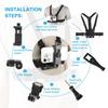 PellKing Handy Brustgurt Geschirr Halterung Kopfband Halter Kit für Handy Clip Kompatibel mit GoPro Hero DJI Action Kameras POV/VLOG, iPhone, Samsung,