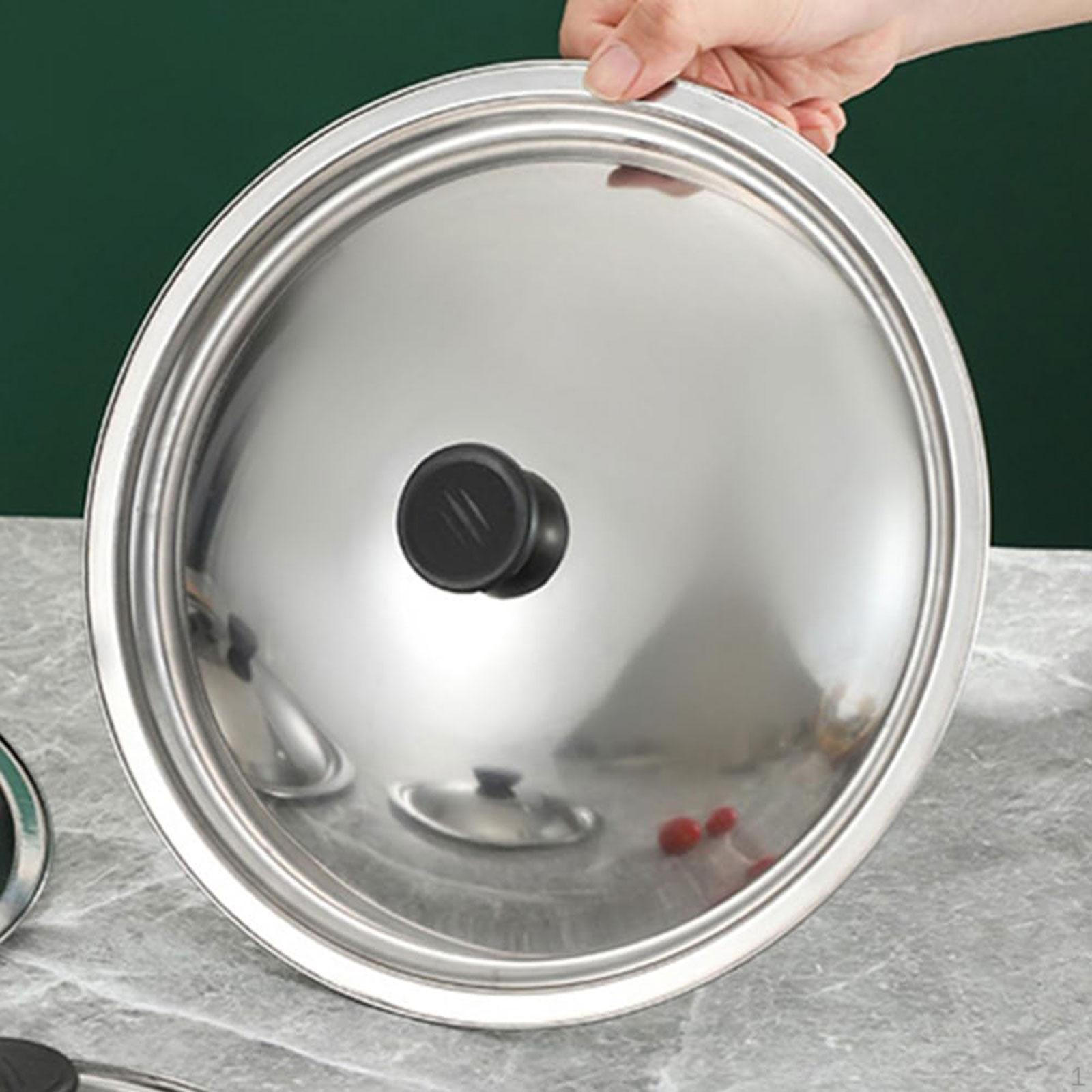 

Посуда для жарки из нержавеющей стали Крышка Для домашнего использования Термостойкая Защищенная от ржавчины Легкая сборка с ручкой Dia 34 cm