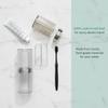 Travel Toothbrush Organizer Portable Toothbrush Organizer With Cover Toothbrush Cup Transparent Stripes Toothbrush Organizer