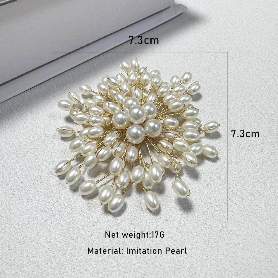Suqi Korean Style Pearl Flower Brooch - Handmade, High-End, Versatile Lapel or Hair Accessory