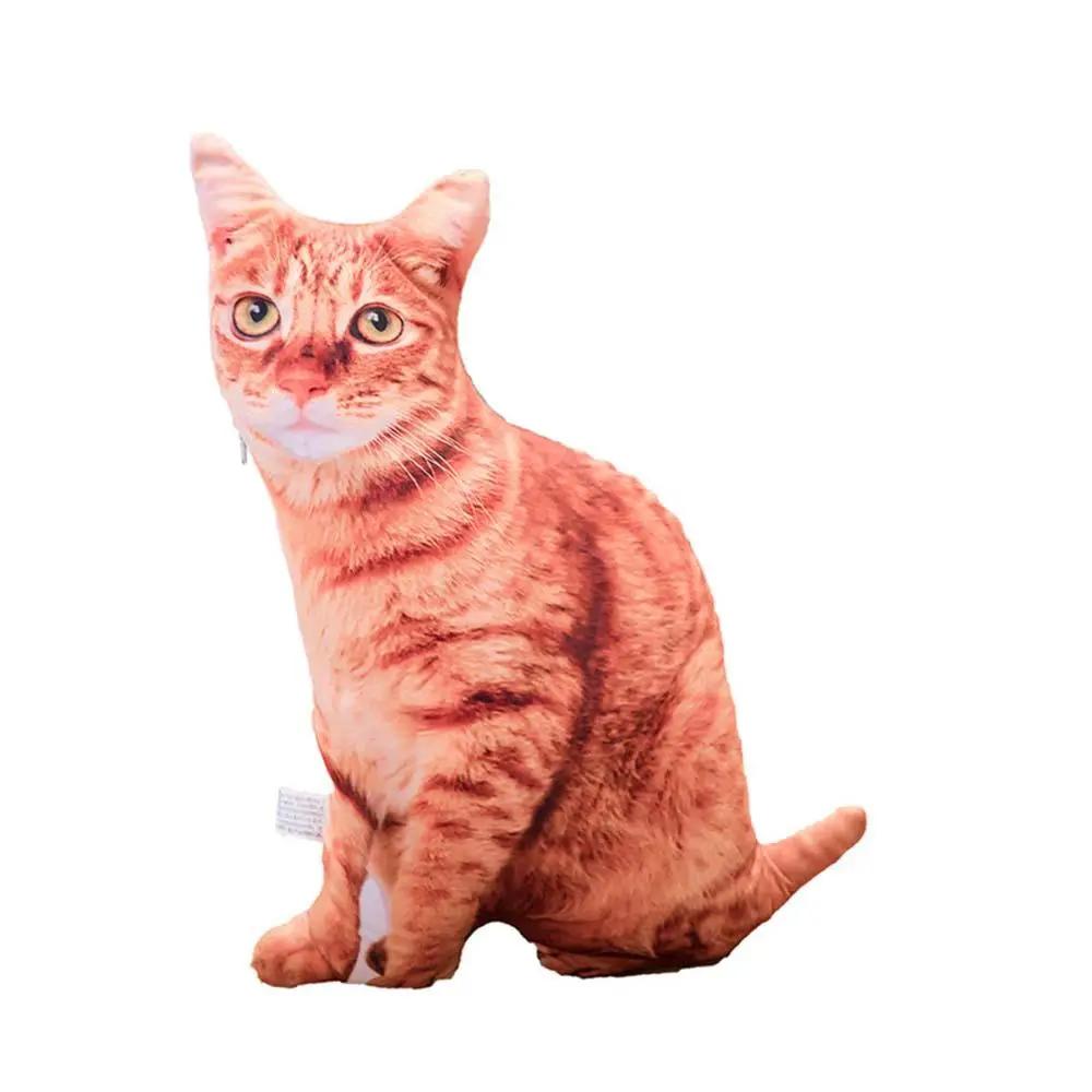 3D Cute Simulation Cat Sleep Neck Protection Napping Cat Shape Pillow Home Textile Throw Pillow Cushion
