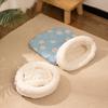 Winter Warm Pet Sleeping Bag Lamb Wool Warm Kitten Nest Drilling Hole Bedding Thickened Soft Comfortable Warm Nest Pet Cats