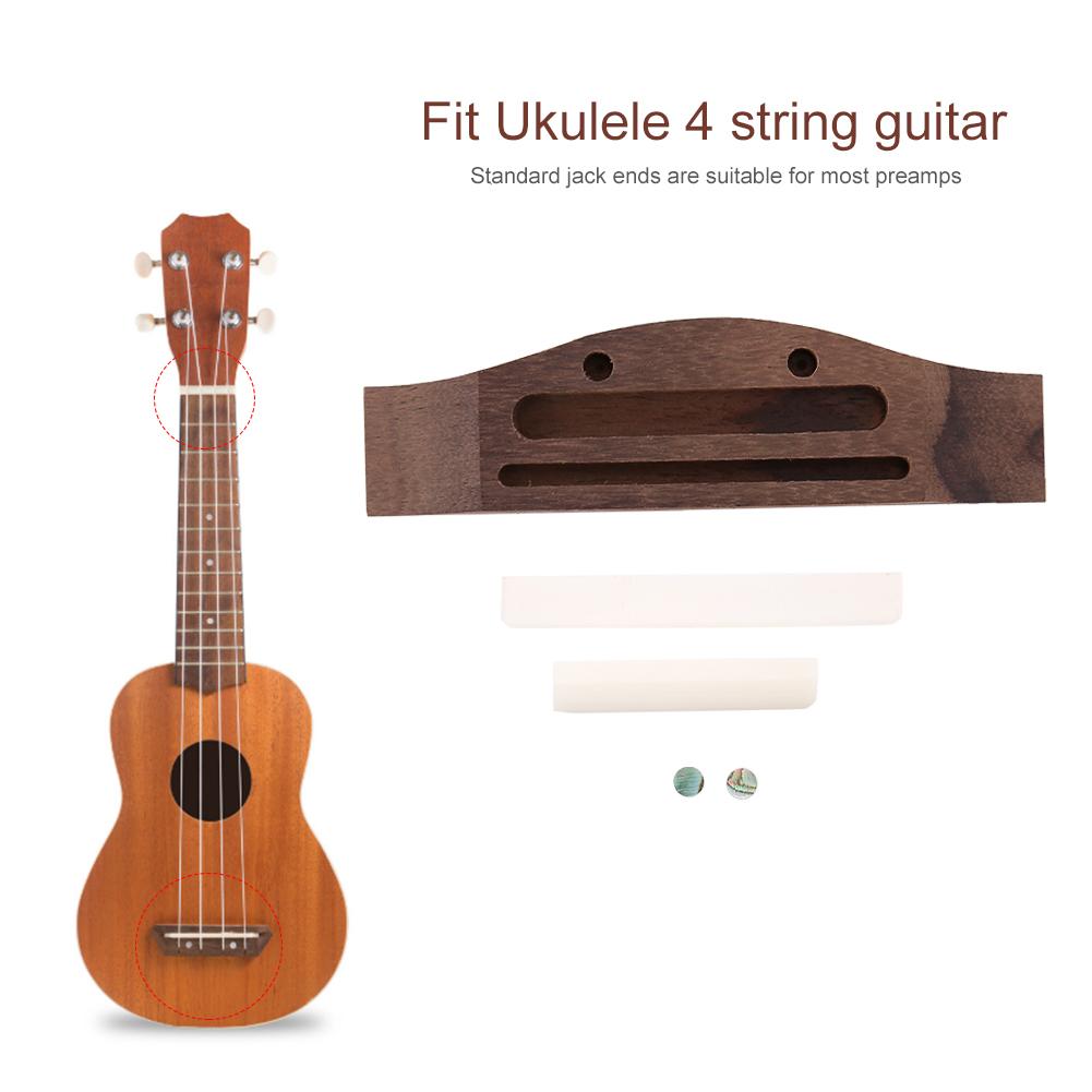 Ukulele Bridge 4mm Shell Upper&Lower Bridges Accessories Parts