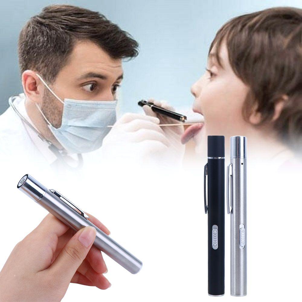 Multi Function Mini LED Pen Stainless Steel Led Flashlight Penlight Torch LED Pen Light Doctor Nurse Pen Nursing Handy Pen