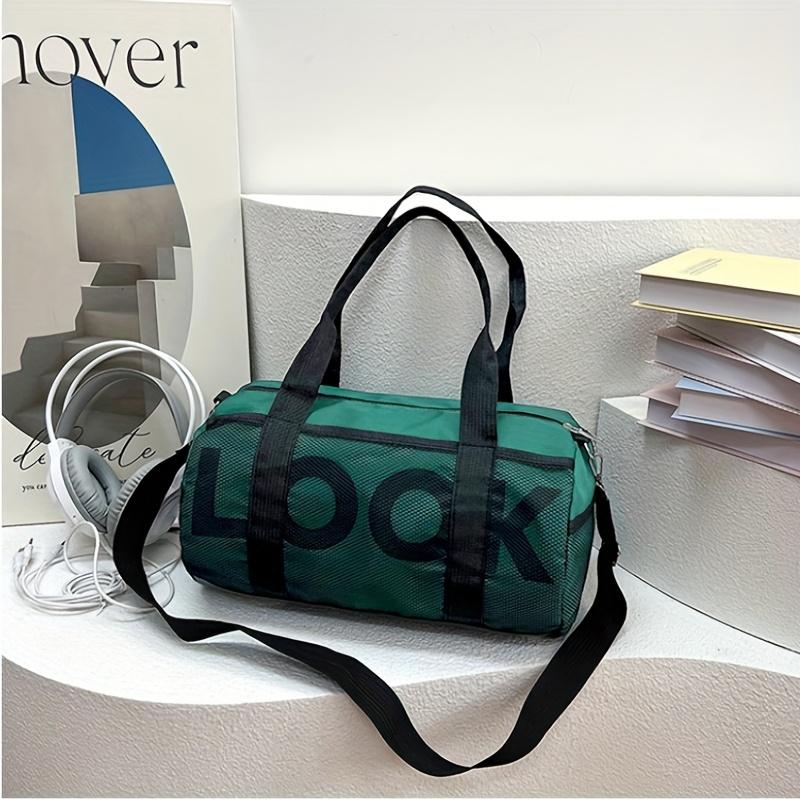 Durable Large Capacity Gym & Yoga Bag Black with Pink Accents, Multiple Compartments, Secure Zipper Closure, Perfect for Travel, Fitness