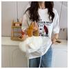 Chickens Shape Bag Zipper Handbag Purse for Girl Soft Plush Fashion Handbags Cute Hen Shape Plush Bag Shoulder Bags New