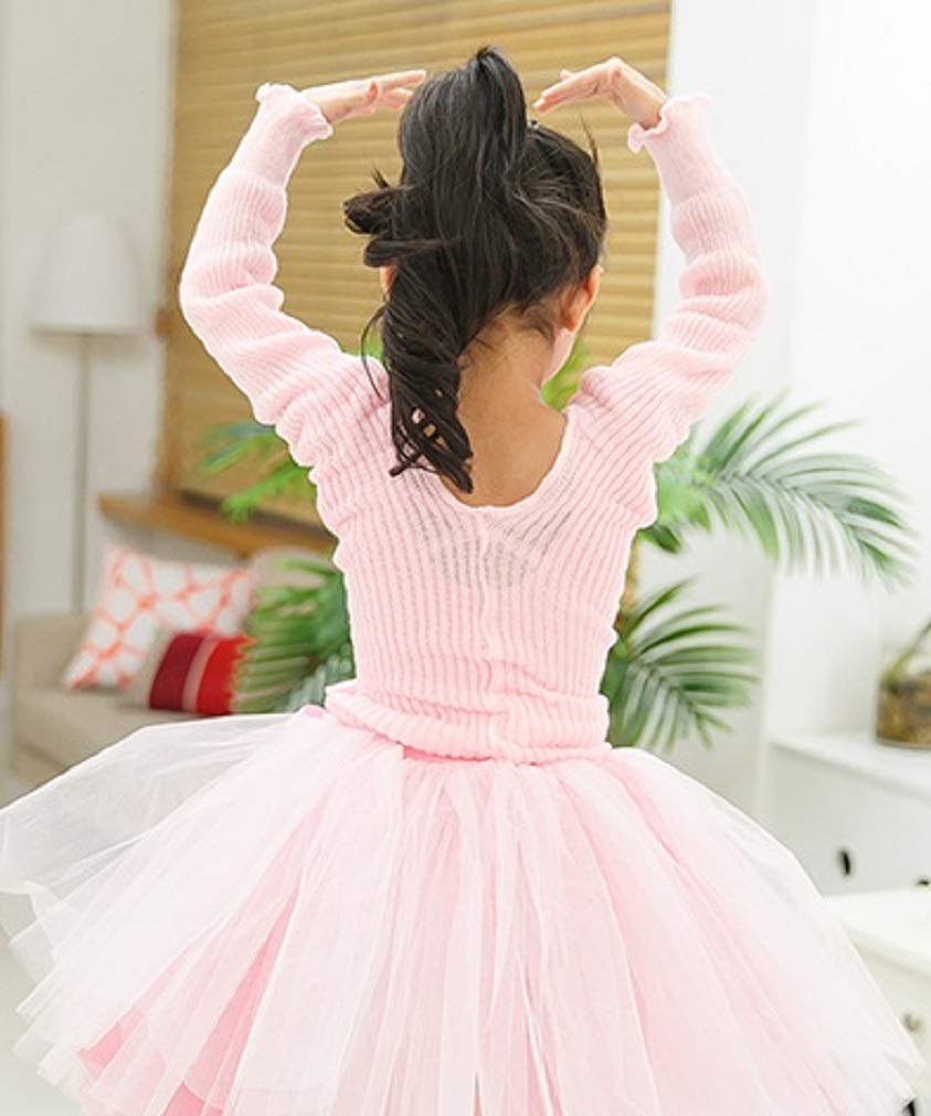 Baletní specializovaný obchod Mignon Baletní pletený svetr s výstřihem do V pro děti, růžový, věk 9-10 (30),