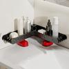 Countertop Storage Rack, No-Drill L-Shaped Corner Shelf, Drainable Moisture-Proof Bathroom Organizer, Space-Saving Shelf for Kitchen Bathroom