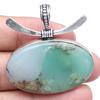 Chrysoprase Gemstone Handmade Women's Unisex Silver Jewelry Pendant 1.75