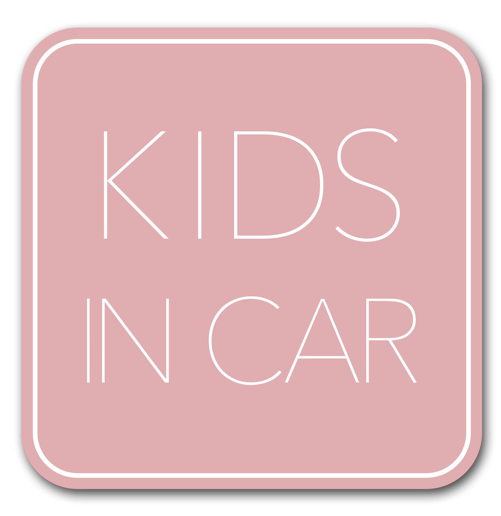 

Kids in Car Magnetic Sticker (Simple Design) Kids On Board Sticker Sign Pink (Magnet) small sign розовый