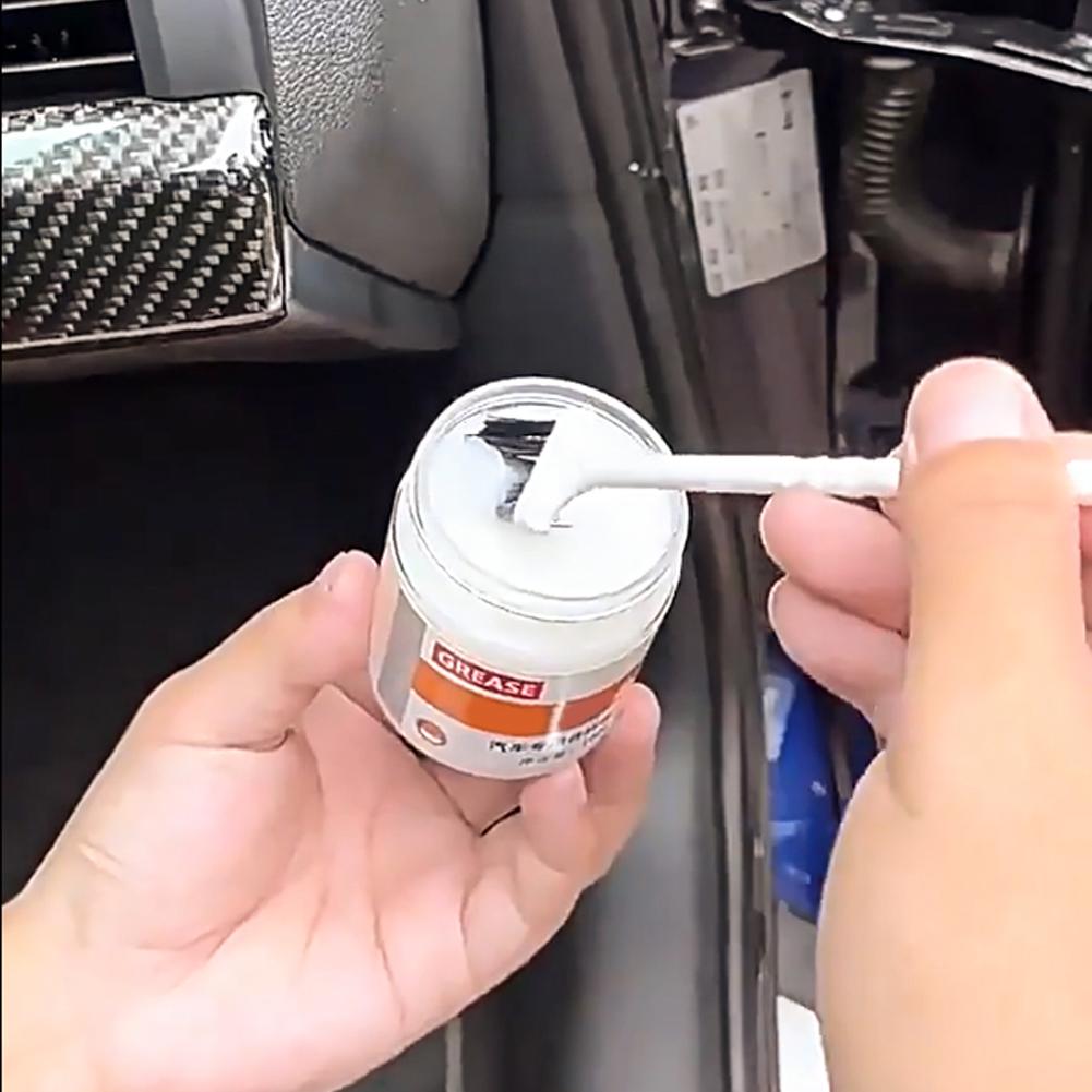 100g Car Maintenance Lubricating Grease Multi-Purpose Slide Rail Oil Hinge & Track Care White Grease Prevents Jamming and Noise