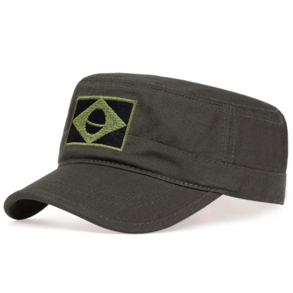 Unisex Brazilian Flag Embroidery Baseball Cap Spring Autumn Outdoor Adjustable Casual Hats Men Flat Top Military Caps Hiphop Hat