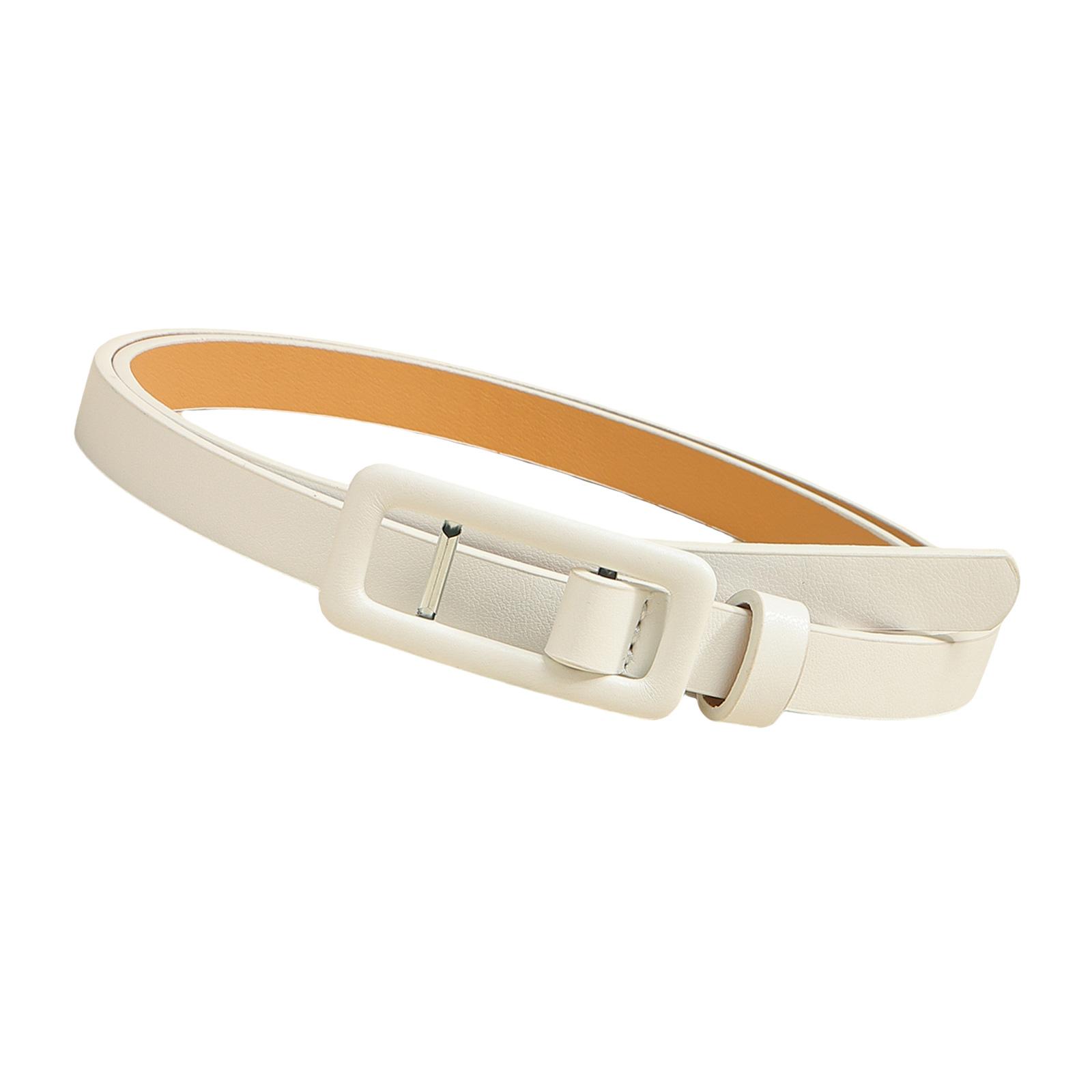 

Стильный регулируемый пояс из искусственной кожи для женщин, легкий тонкий пояс для повседневного офисного дорожного наряда белый