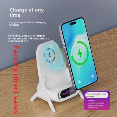 Lazy Mobile Phone Holder: Creative Wireless Charger, Multifunctional Desktop Stand with Magnetic Fast Charging and Small Chair Design