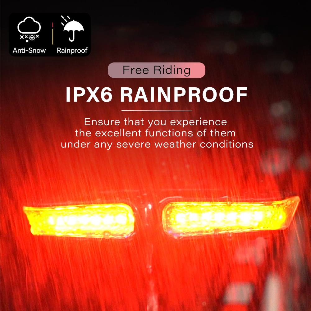 Bike Wireless Remote Turn Signal Light Rechargeable Bicycle Rear Lamp Night Riding Safety Warning Taillight Cycling Accessories