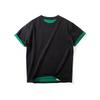 T-Shirt for Men, American Trendy Double-Sided Contrasting Color Round-Neck Top, Summer Pure Cotton, Breathable, Loose, Casual, Half-Sleeved Trendy Top