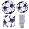 Soccer Theme Disposable Tableware Set Paper Plates Cups Napkins Tablecloth Boys Sports Football Birthday Party Decor Supplies