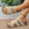 Fashion Ladies Shoes 2025 New Open Toe Women's Slippers Fashion Platform Sandals Summer Footwear Plus Size Comfortable Casual Slippers
